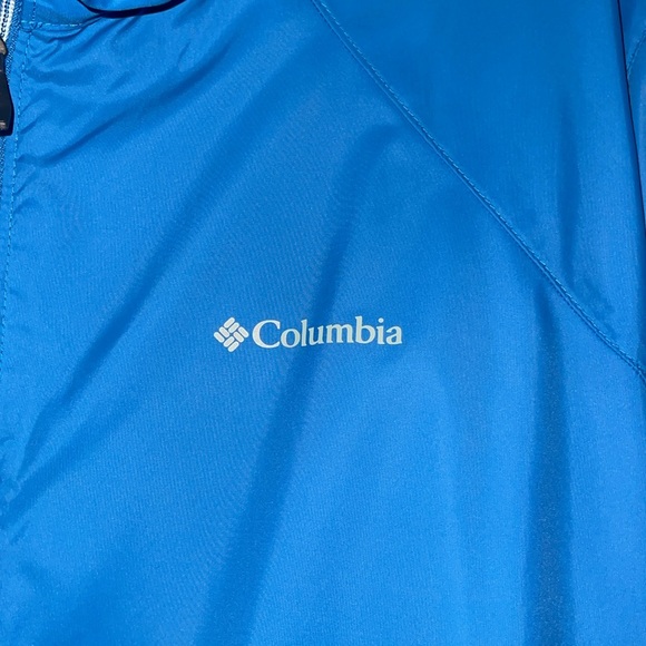 Columbia Blue Lightweight Windbreaker Jacket Switchback III Jacket Cyan 2X - Picture 2 of 10